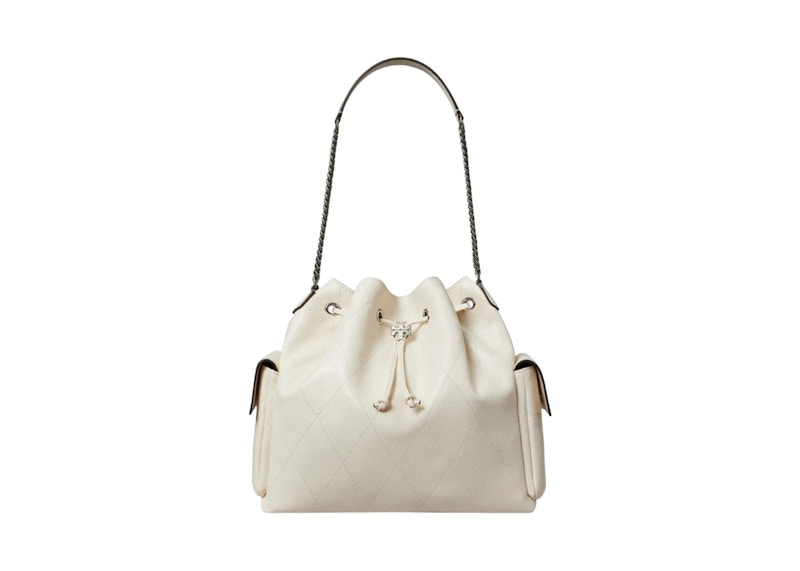 Tory Burch Drawstring Shoulder Bag Light Cream