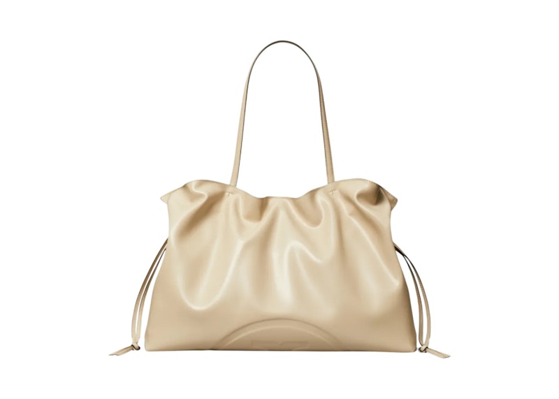 Tory Burch Drawstring Tote Bag Light Stone