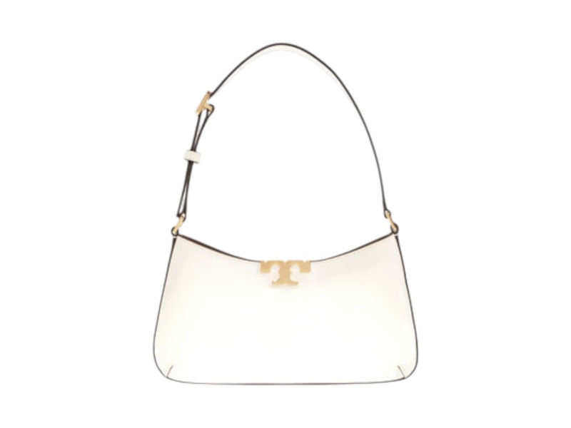 Pre-owned Tory Burch Women's  Eleanor Slim Shoulder Bag In Warm White