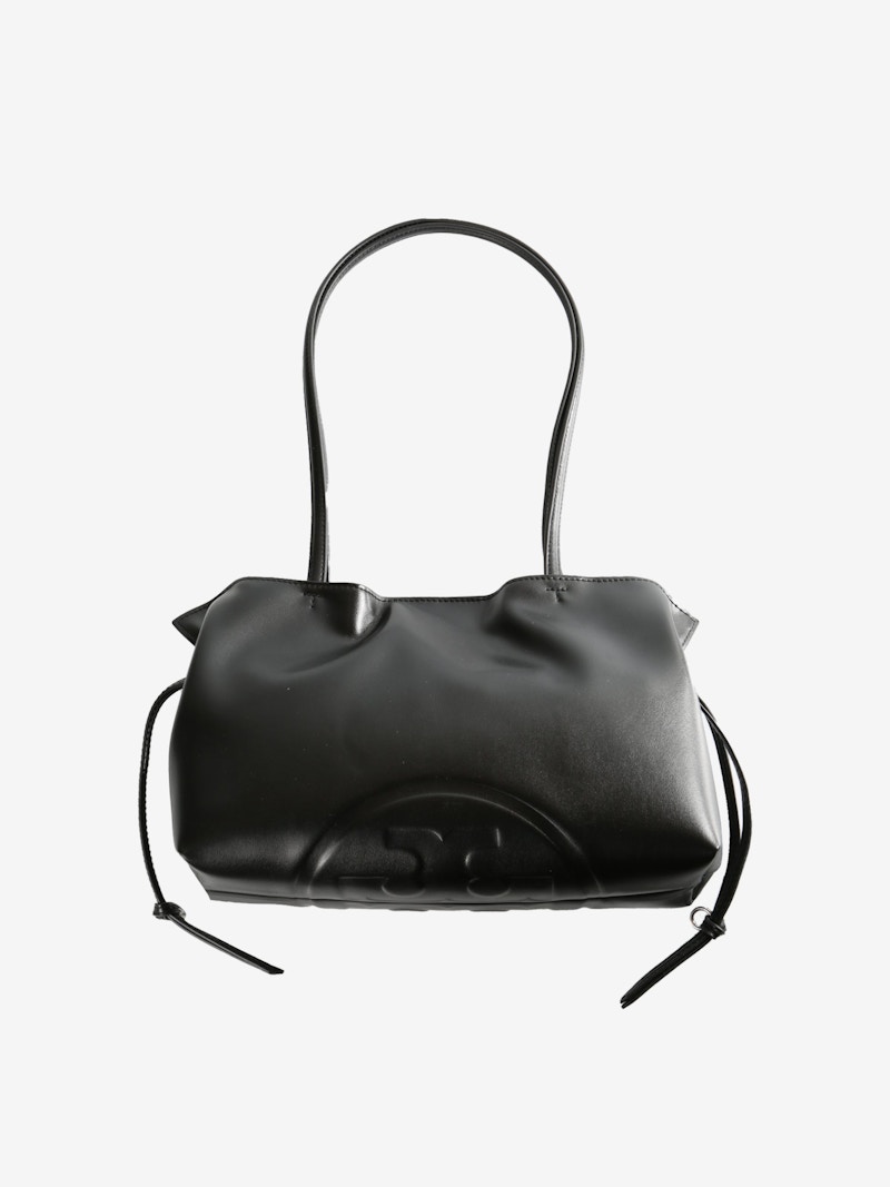 Tory Burch Ella Small Drawstring Tote Bag Black in Polyester - US