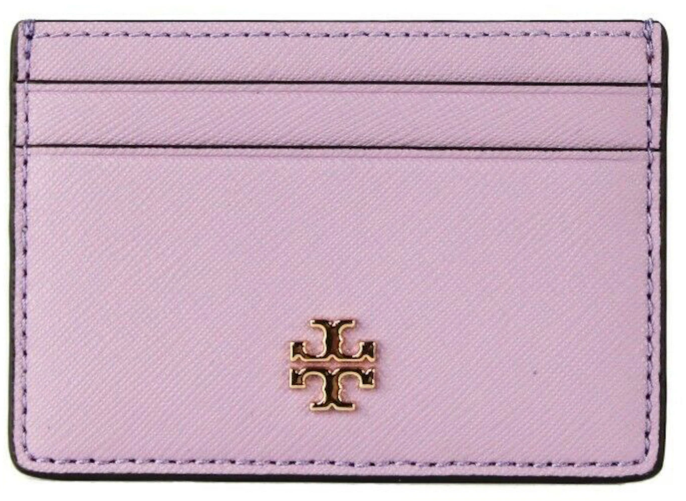 Tory Burch Emerson Slim Cardcase Dusty Violet in Leather with Gold-tone - US