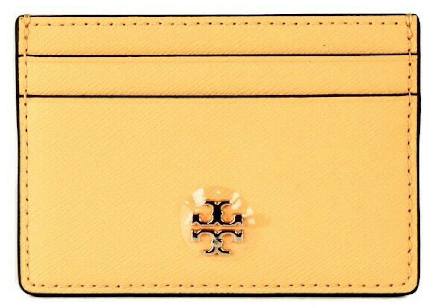 Tory Burch Emerson Slim Cardcase Solar in Leather with Gold-tone - US