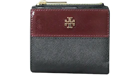 Tory Burch Emerson Wallet Coin Pouch Mini Black/Imperial Garnet/Ivory