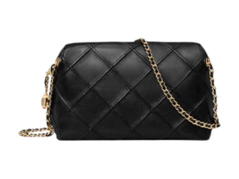 Pre-owned Tory Burch Women's  Fleming Soft Crossbody Bag In Black