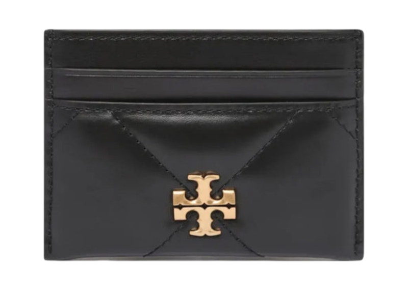 Women's Tory Burch Kira Diamond Quilt Card Case in Black