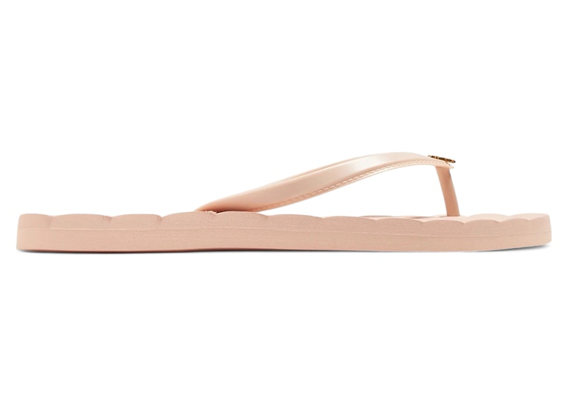 Pre-owned Tory Burch Kira Flip Flops (women's) Sneakers In Meadowsweet/gold/pink In Multi