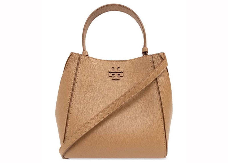 Pre-owned Tory Burch Women's  Mcgraw Small Bucket Bag In Tiramisu