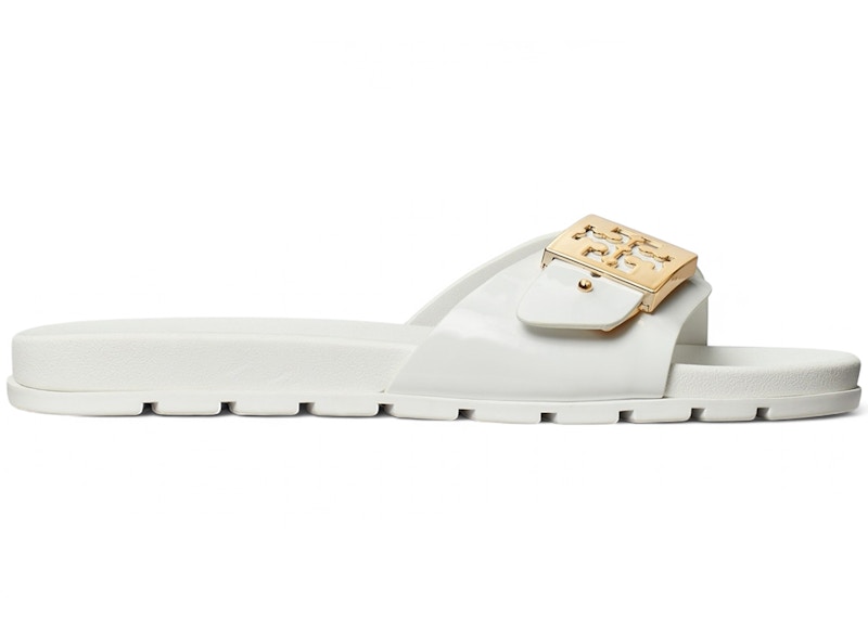 Pre-owned Tory Burch Mellow Slide Gold (women's) Sneakers In White