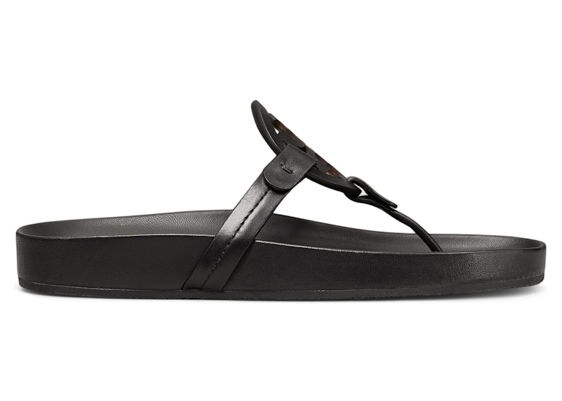 Pre-owned Tory Burch Miller Cloud Sandals (women's) Sneakers In Perfect Black