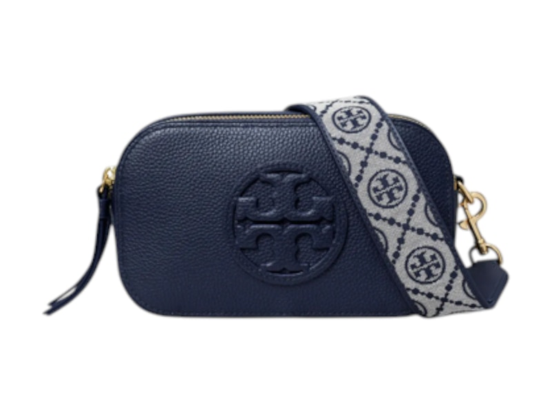 Pre-owned Tory Burch Women's  Miller Mini Crossbody Bag In Tory Navy Blue