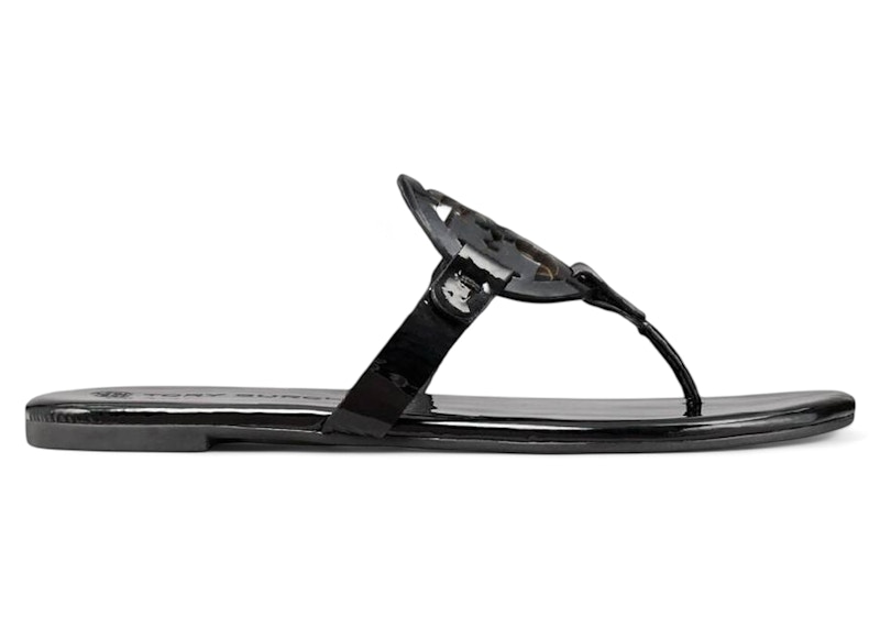 Pre-owned Tory Burch Miller Soft Sandals (women's) Sneakers In Perfect Black