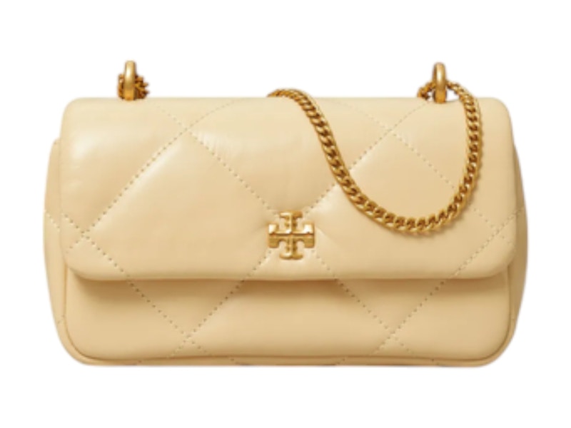 Pre-owned Tory Burch Women's  Mini Soft Serve Flap Bag In Vanilla