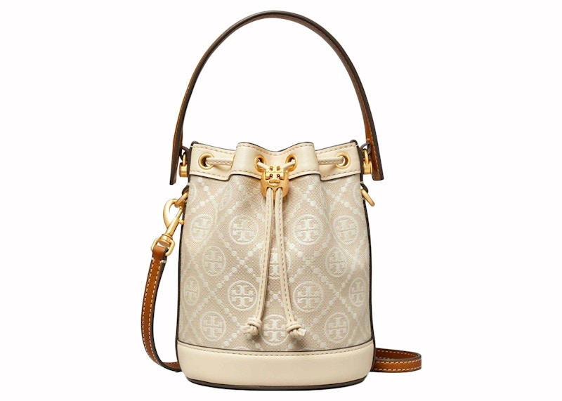 [ToryBurch] Tモノグラムミニバケツバッグ(Ivory) Tory-Burch-Mini-T-Monogram-
