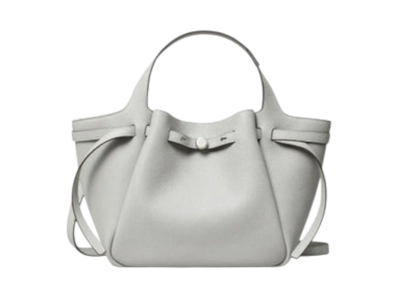 Tory Burch Romy Small Tote Light Granite in Leather - US