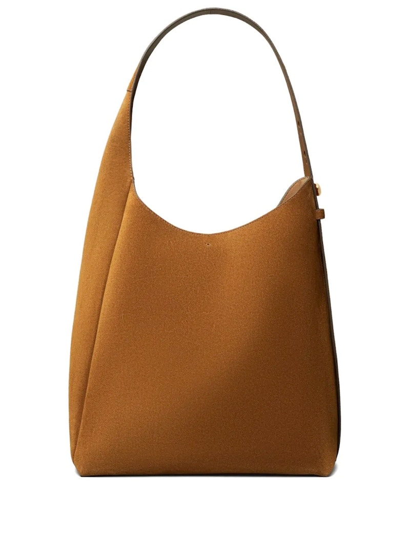 Tory Burch Romy Suede Hobo Bag Caramel