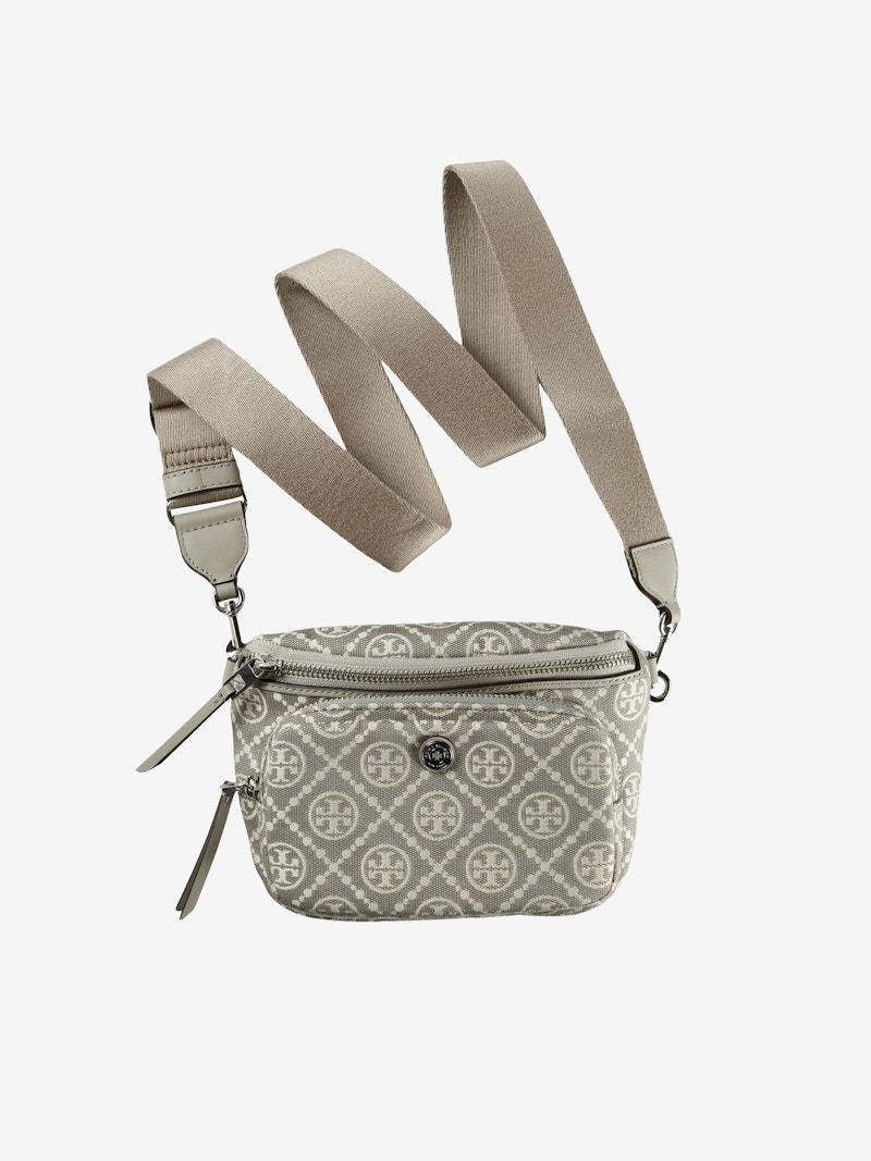 Tory Burch T Monogram Mini Belt Bag Gray