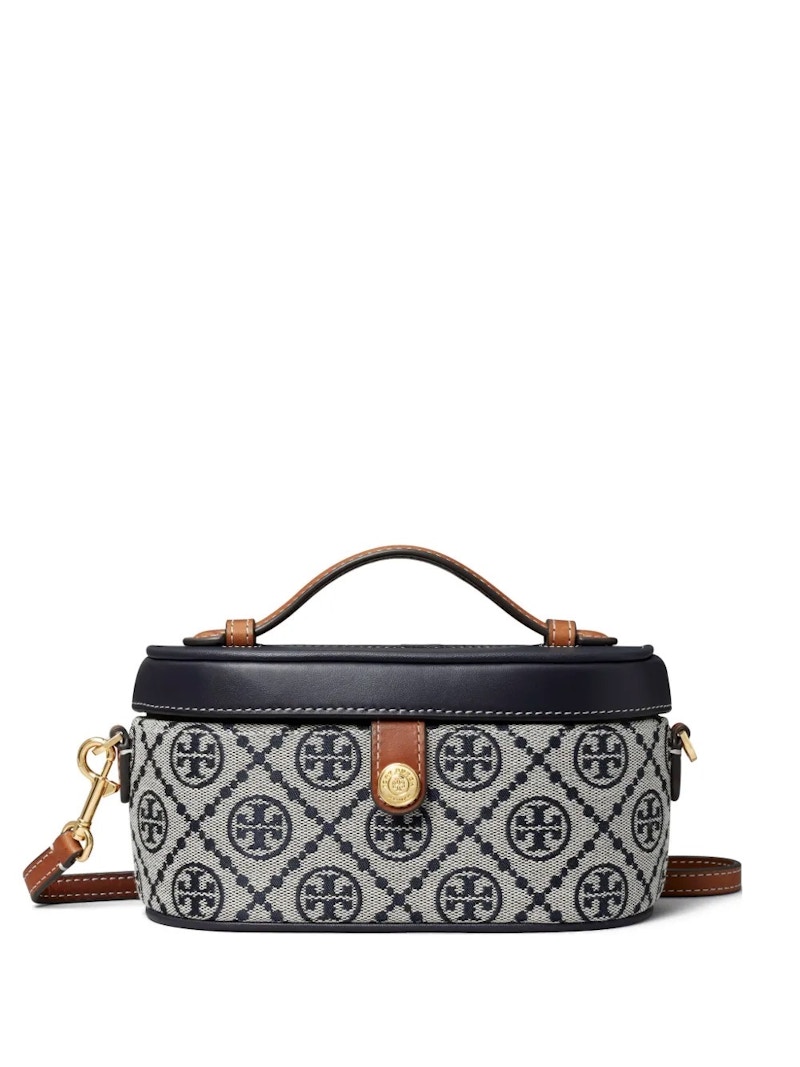 Astuccio da toeletta Tory Burch con monogramma T Tory Navy