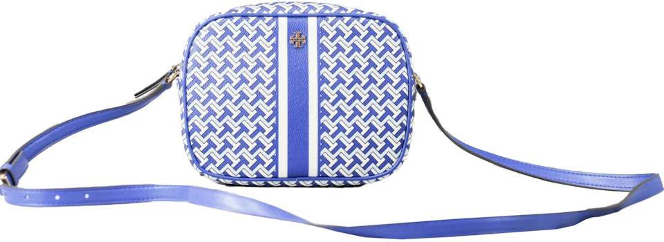 Tory Burch T Zag Crossbody Jewel Blue in Leather with Silver-tone - US