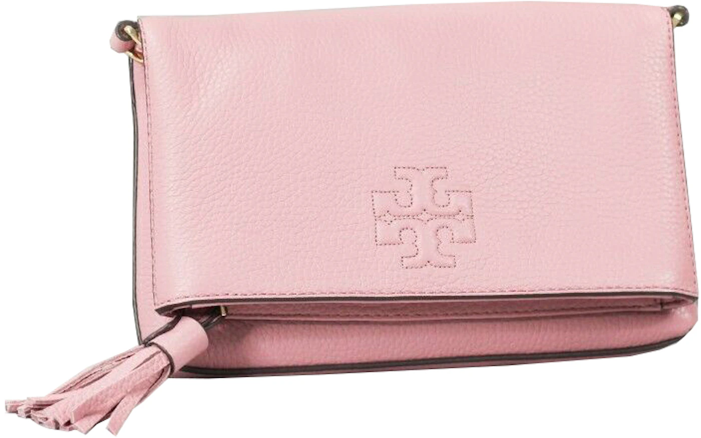 Tory Burch Thea Crossbody Bag Mini Pink Magnolia in Pebbled Leather with  Gold-tone - US
