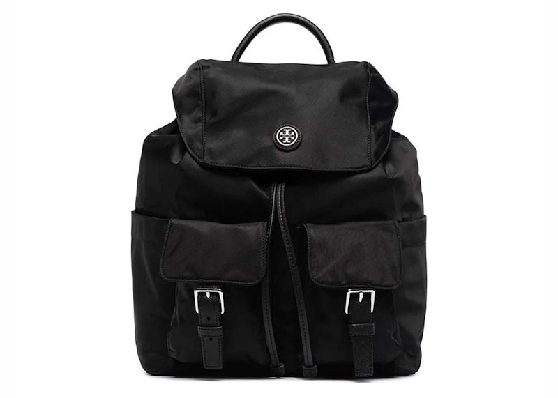 Tory Burch Virginia Flap Rucksack Schwarz