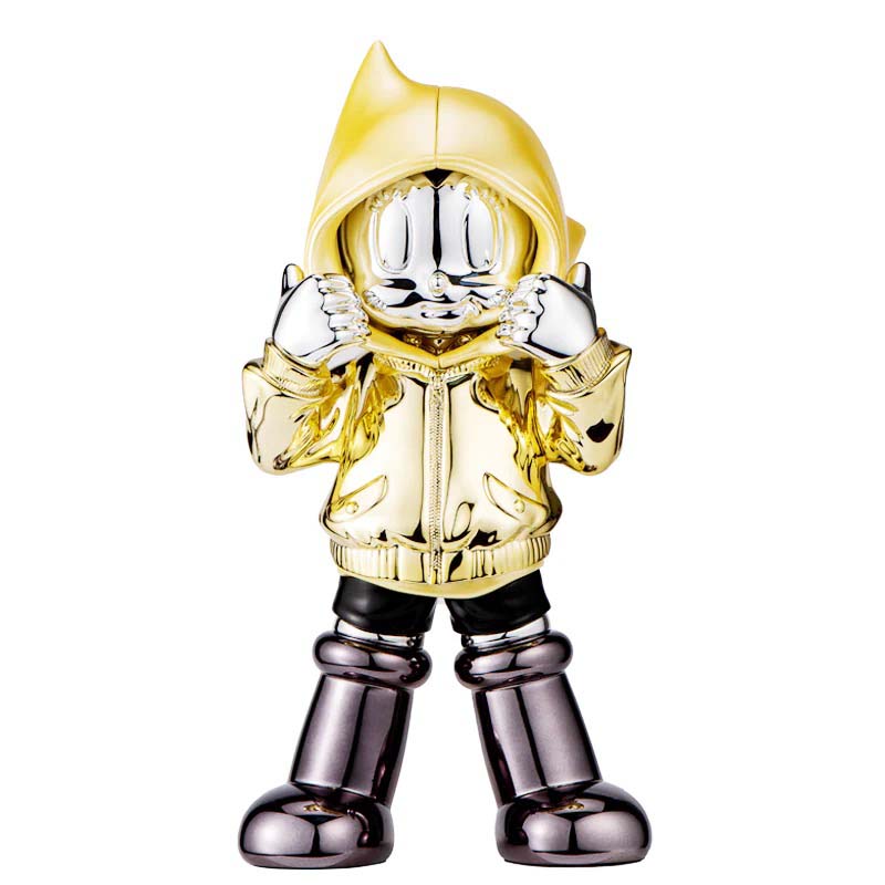 ToyQube Astro Boy Chrome Hoodie - Gold Yellow Figure - SS23 - US