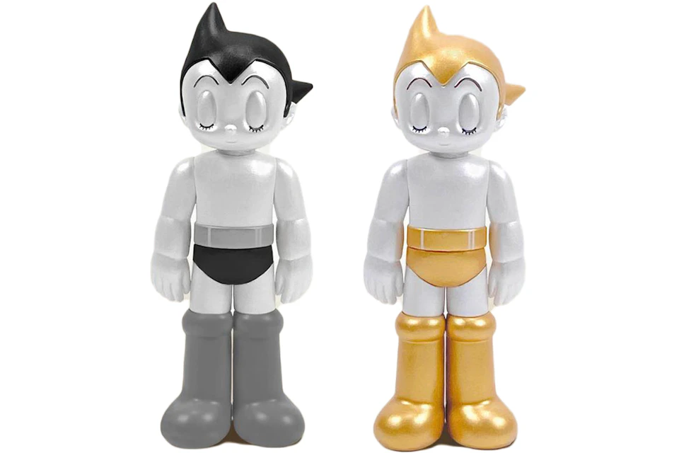 ToyQube Astro Boy PVC Closed Eyes (Set of 2) Gold/Silver