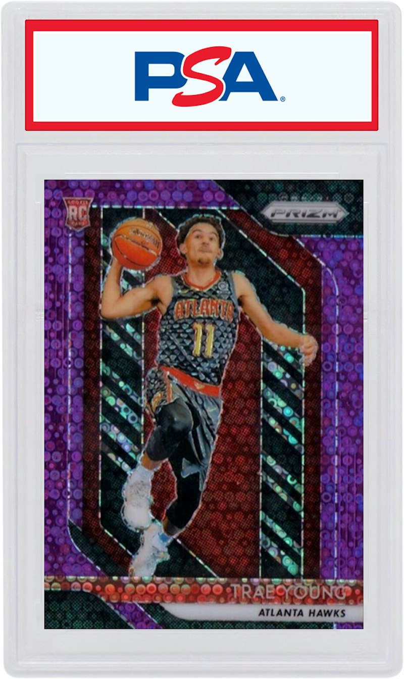Trae Young 2018 Panini Prizm Rookie Fast Break Purple /75 #78 (PSA or BGS Graded)