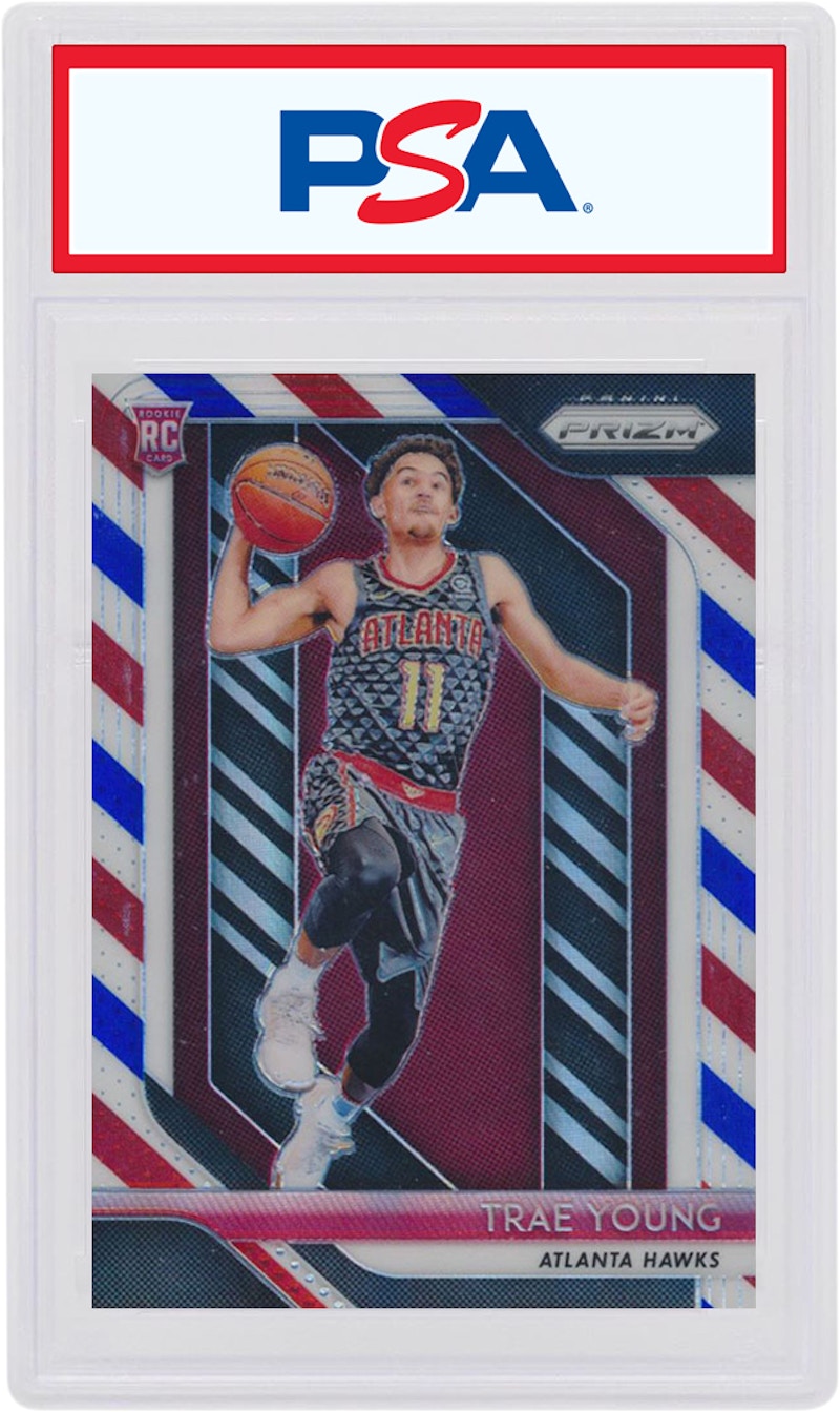 Trae Young 2018 Panini Prizm Rookie Red/White/Blue #78 (PSA or BGS
