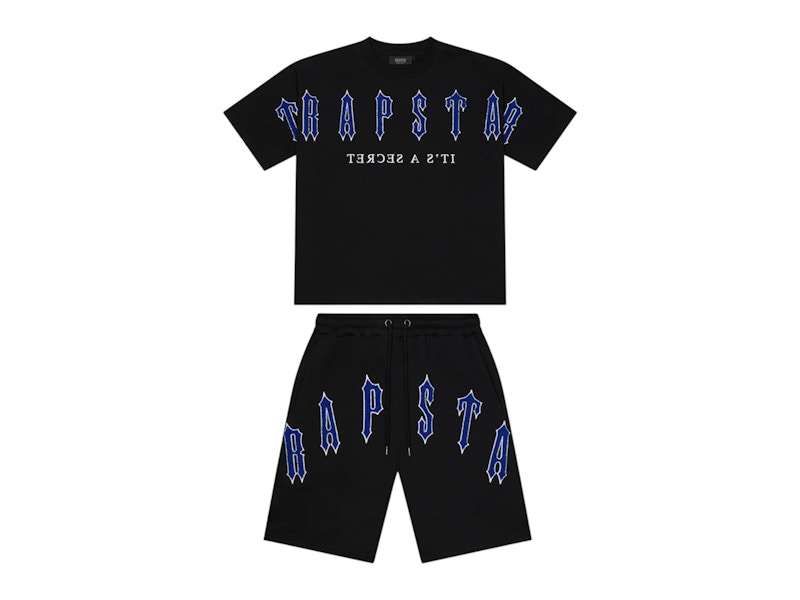 trapstar 半ズボン Trapstar Arch Chenille Decoded 2.0 Shorts Set Black/Purple