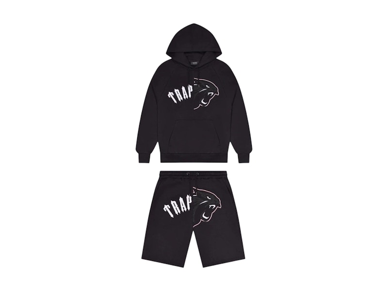 Trapstar Arch Shooters Hooded Shorts Set Black Men's - US