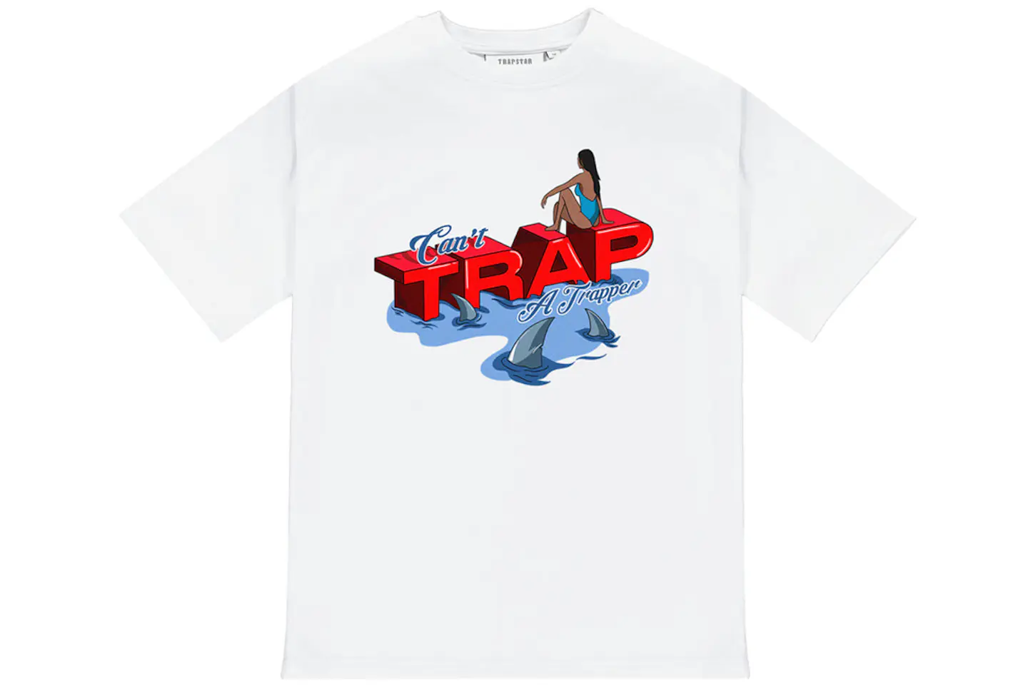 Trapstar Can't Trap A Trapper Tee White - SS23 Men's - US