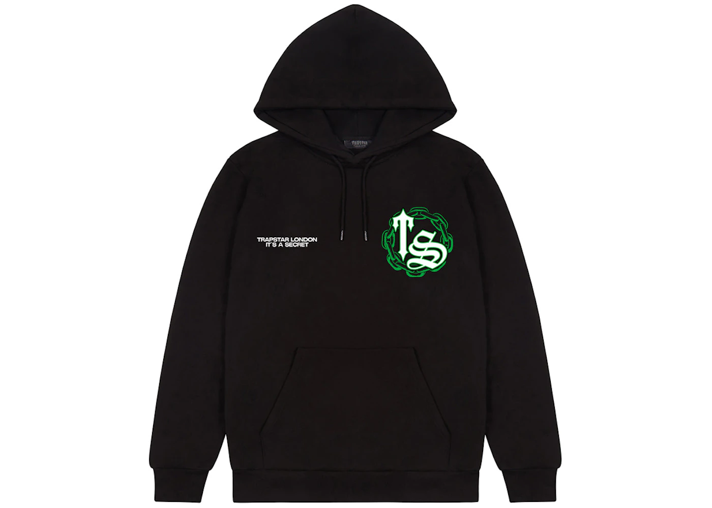 Trapstar Chain Script Hoodie Black/Green Men's - SS23 - US