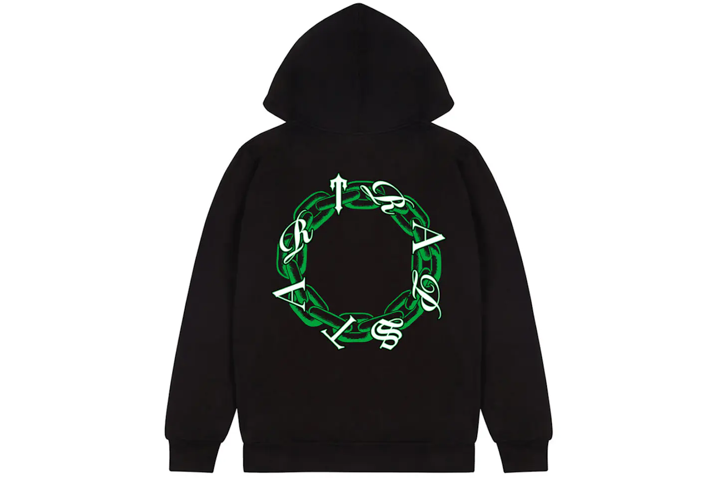 Trapstar Chain Script Hoodie Black/Green Men's - SS23 - US