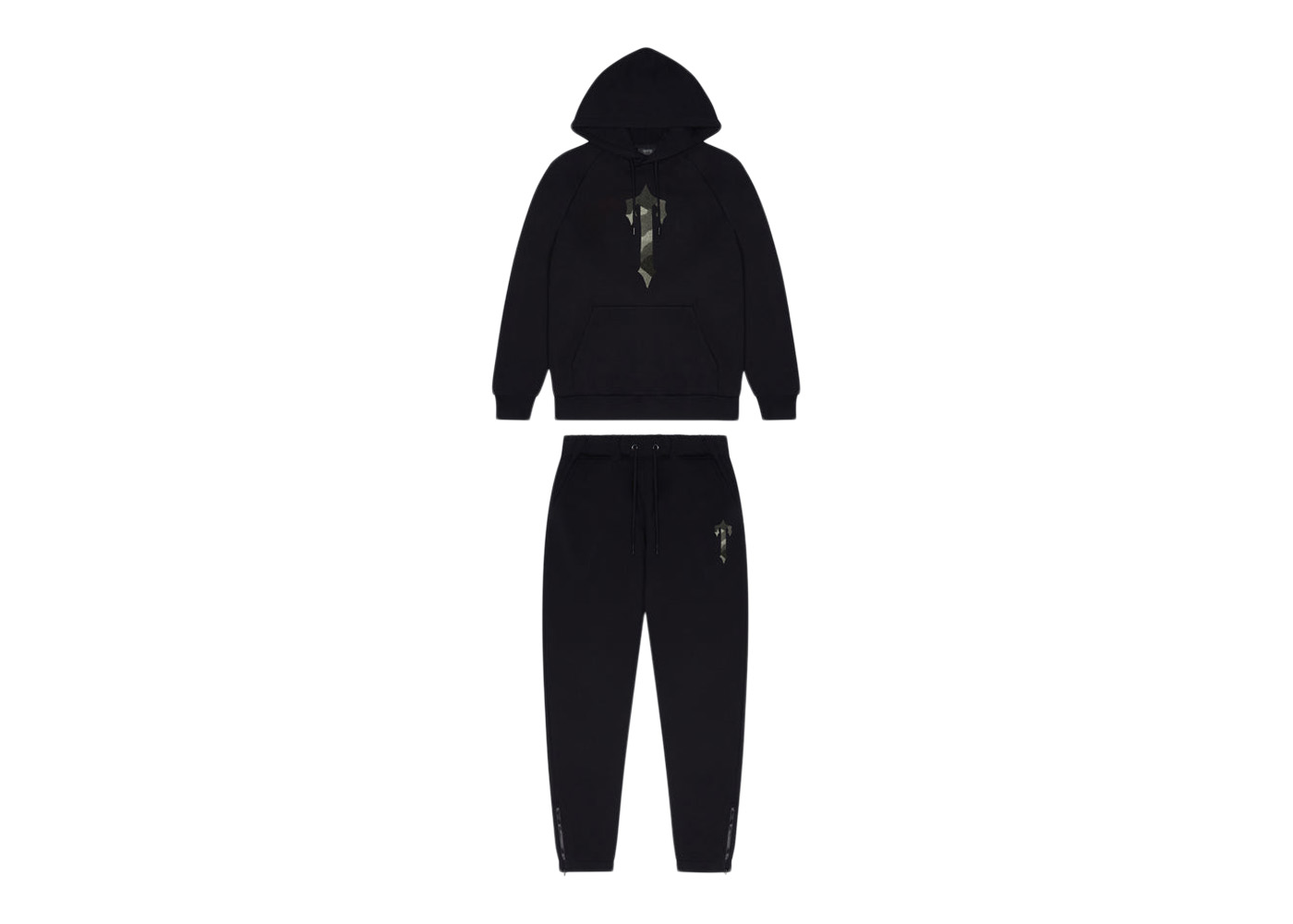 Trapstar Chenille Decoded Hooded Tracksuit Grey/Green Bee AW22
