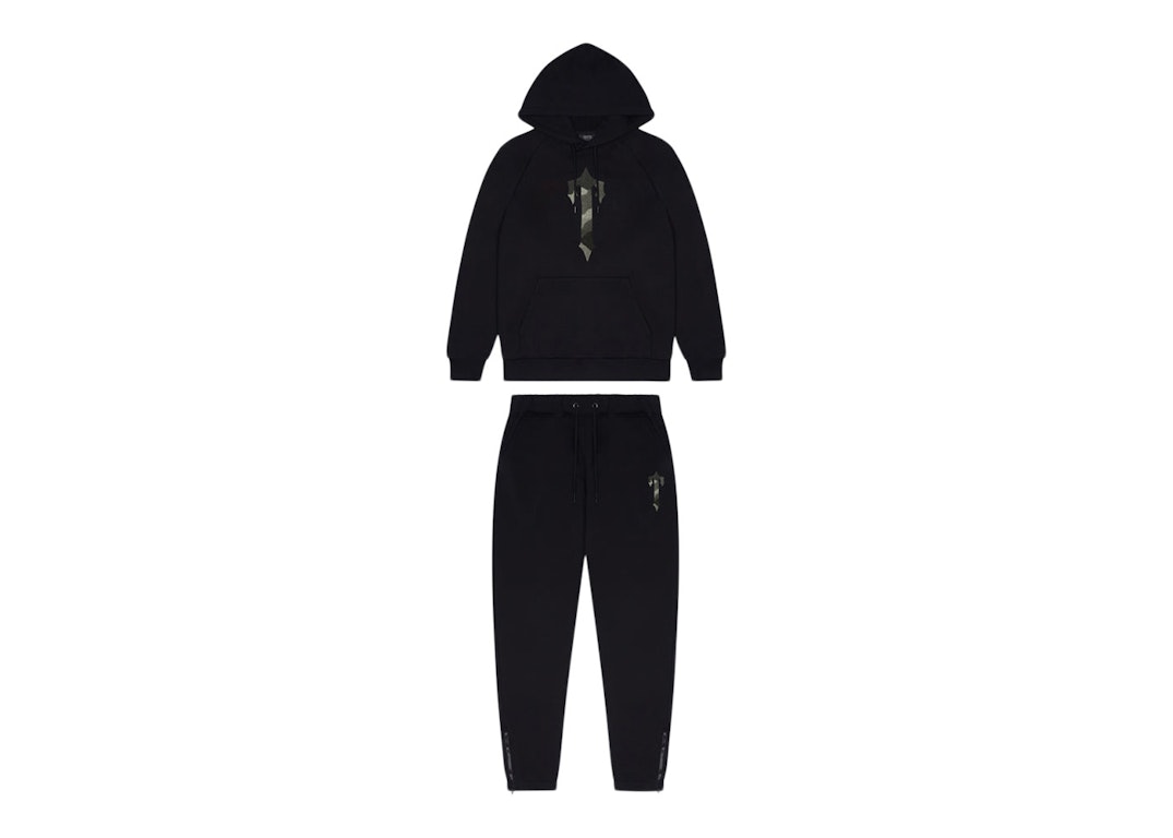 Pre-owned Trapstar Chenille Camo T Hoodie Tracksuit Black Monochrome Edition