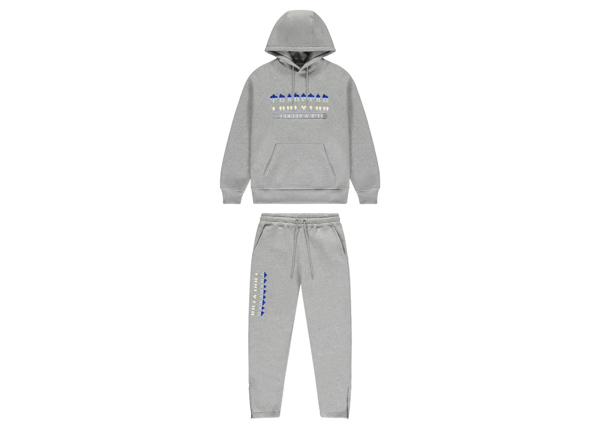 Trapstar Chenille Decoded 2.0 Hooded Tracksuit Dazzling Blue Men's 