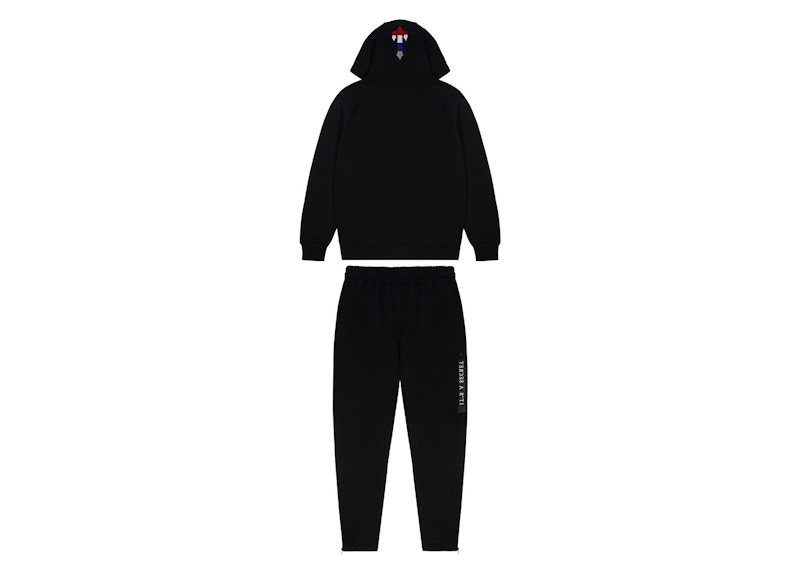 Trapstar Chenille Decoded 2.0 Hooded Tracksuit Black Revolution