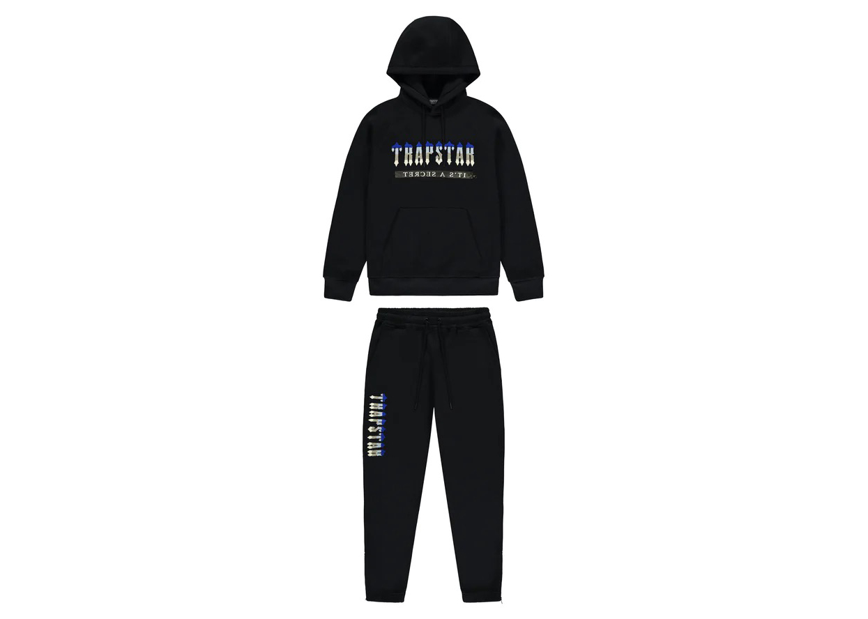 Trapstar Chenille Decoded 2.0 Hooded Tracksuit Black Ice Edition ...