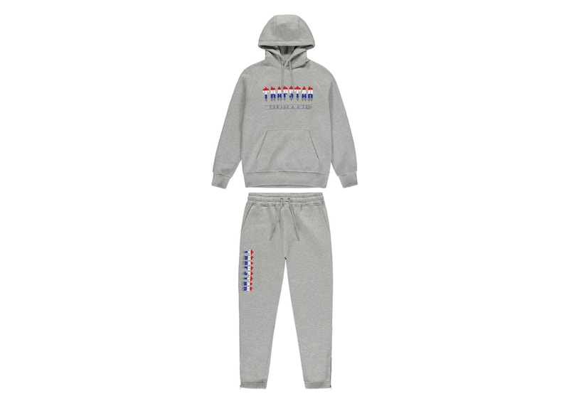 セットアップスウェットTrapstar Tracksuit Grey/ Red - パーカー