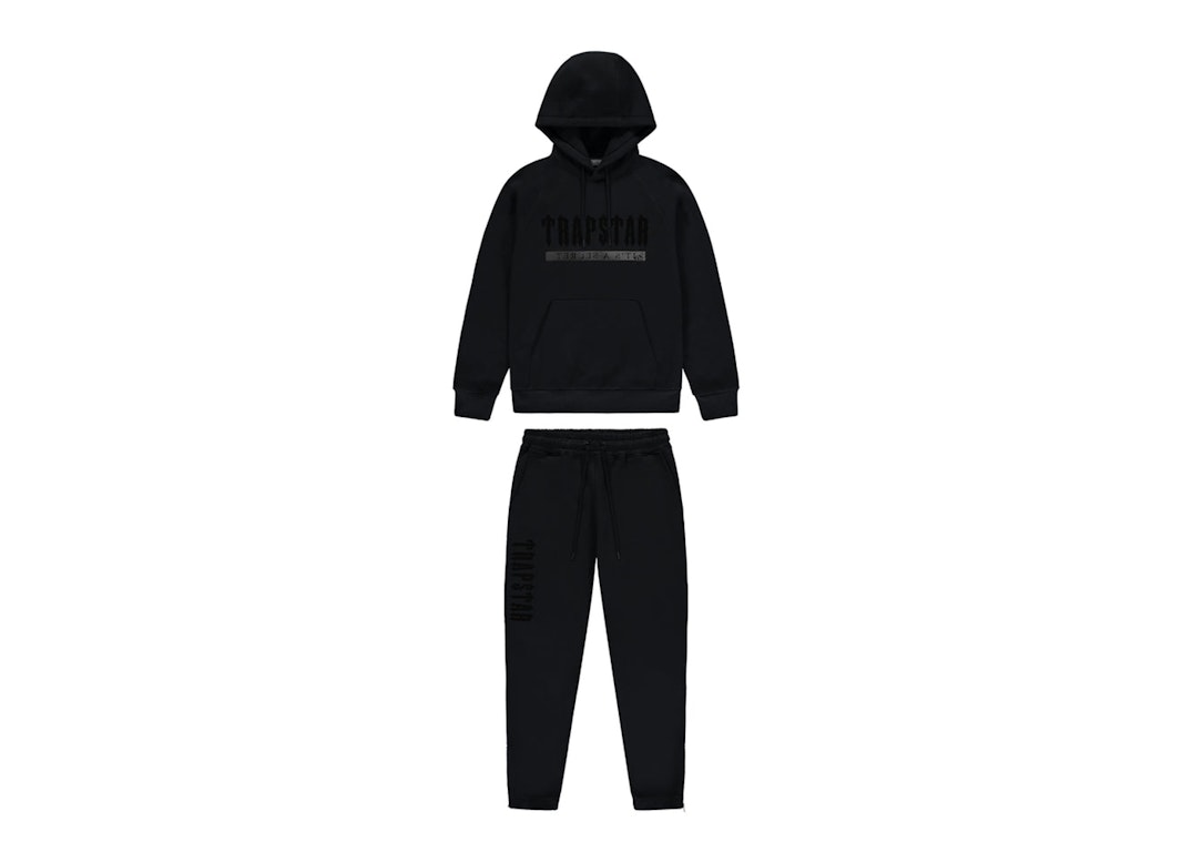 Pre-owned Trapstar Chenille Decoded 2.0 Hoodie Tracksuit Blackout Edition