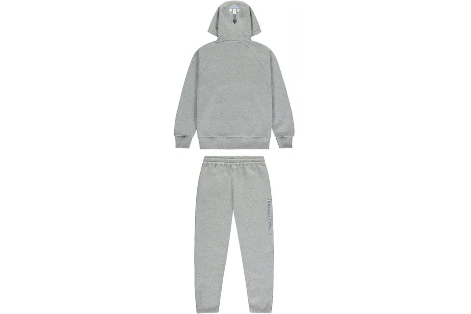 Trapstar Chenille Decoded 2.0 Hoodie Tracksuit Grey/Ice Blue - FW22 - CA