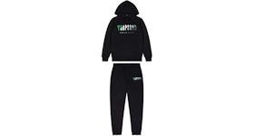 Trapstar Chenille Decoded Hooded Tracksuit Black/Green Bee AW22 Edition