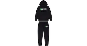 Trapstar Chenille Decoded Hooded Tracksuit Black/Green Bee AW22 Edition
