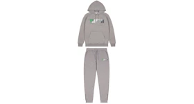 Trapstar Chenille Decoded Hooded Tracksuit Grey/Green Bee AW22 Edition