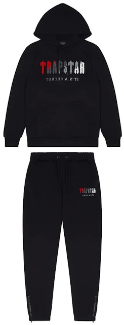 Trapstar Chenille Hoodie Tracksuit Black/Red - - US