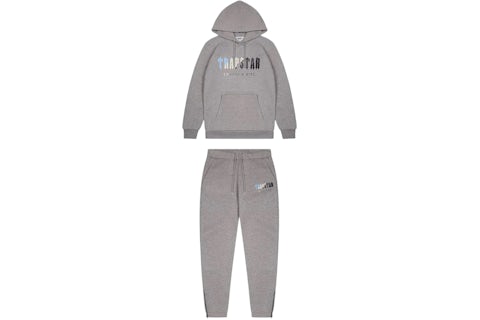 Trapstar Chenille Decoded Felpa con cappuccio Tuta grigia Ice