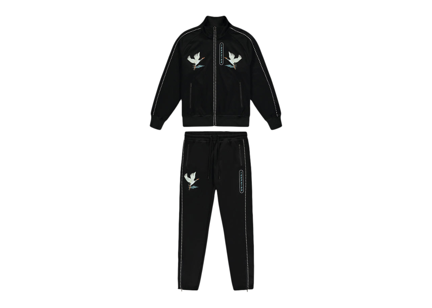 Trapstar Crane Interlock Tracksuit Black Men's - SS23 - GB