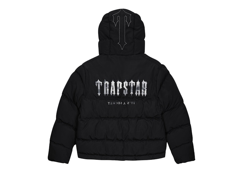 Trapstar Decoded 2.0 Hooded Puffer Jacket Black/Camo Men's - SS23 - GB