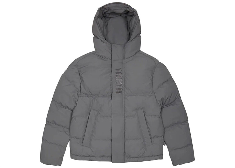 Trapstar Decoded 2.0 Hooded Puffer Jacket Grey Men's - FW22 - US