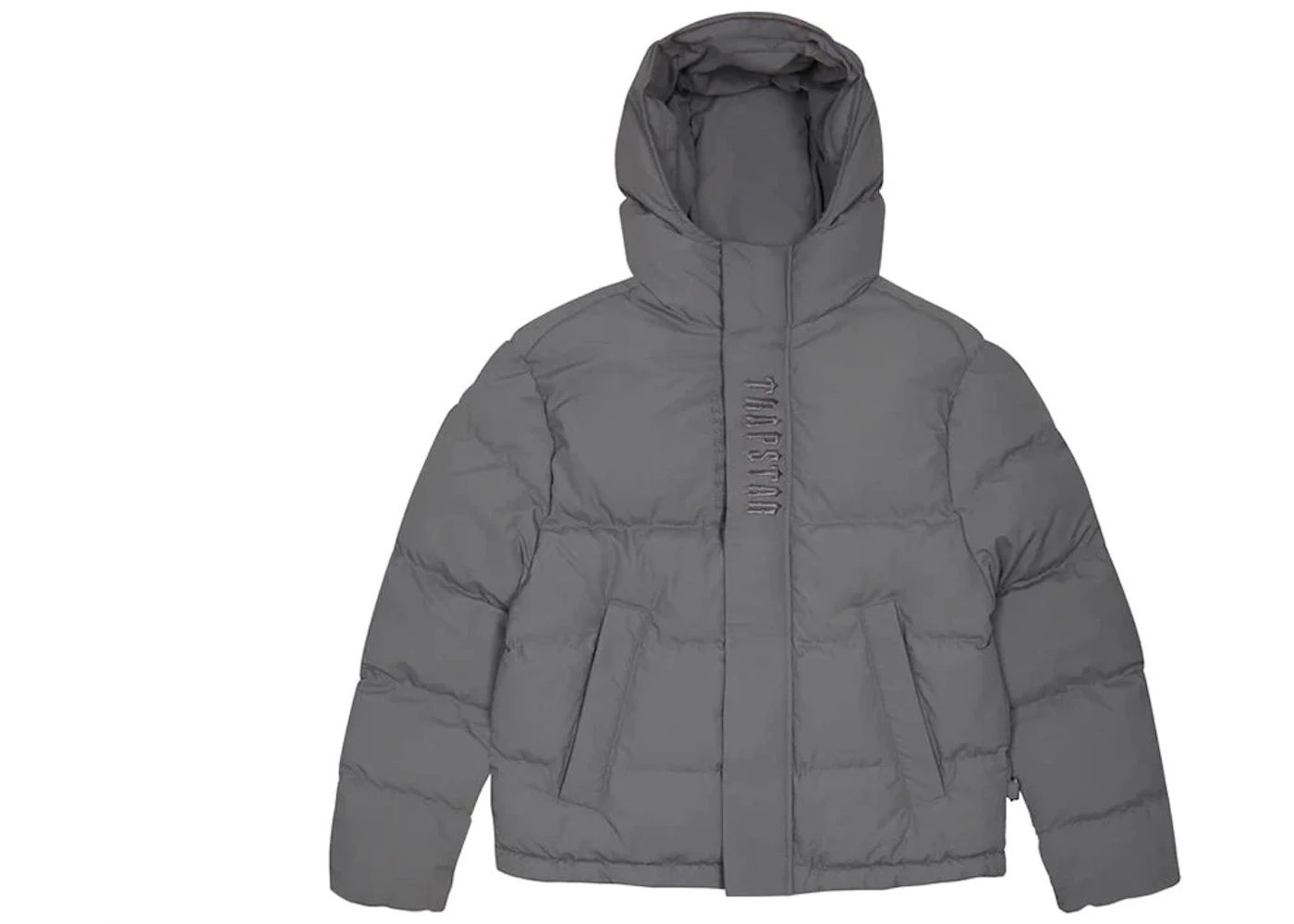 Trapstar Decoded 2.0 Hooded Puffer Jacket Grey Hombre - FW22 - US